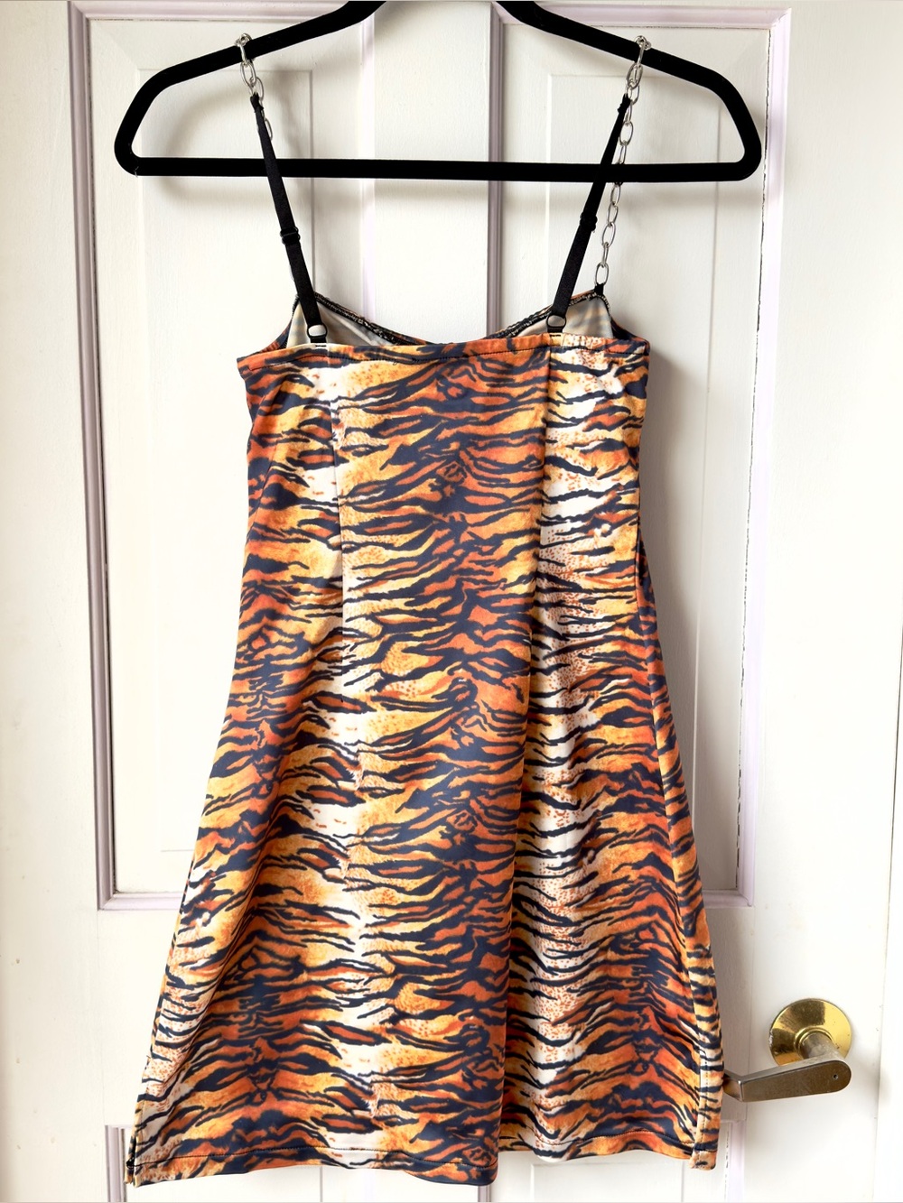 Dolls Kill Animal Print Satin Slip Dress Size Small - Picture 4 of 7